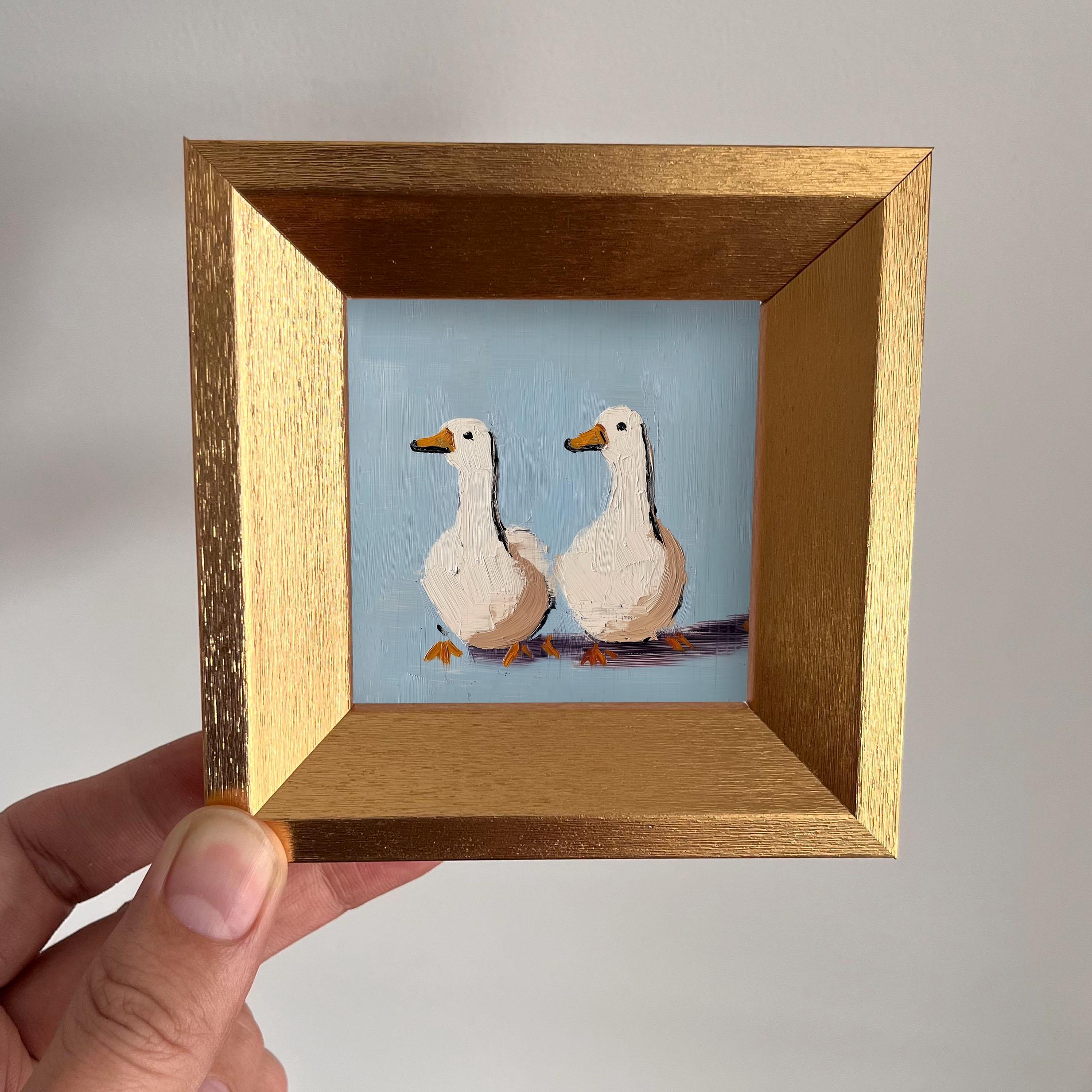 Mini Two Ducks Oil Painting