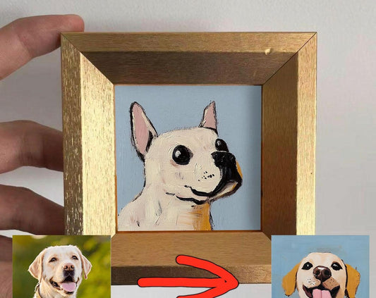 Mini Custom Oil Painting Pet Portrait